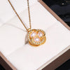 Fashion Design Rotating Pearl Flower Necklace