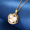 Fashion Design Rotating Pearl Flower Necklace