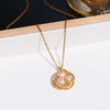 Fashion Design Rotating Pearl Flower Necklace